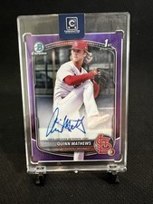 2025 Bowman Chrome Autograph /250 - Quinn Mathews - Purple