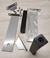 HASENA Mittelwinkel Paket Bettbeschlag Lattenroststütze Halter Holzfuß Antrazite