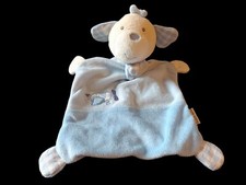 Beauty Baby Müller HUND Dog blau und weiß Schmusetuch Schnuffeltuch Kuscheltuch