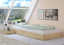 Stapelbett Bettrahmen 100x200 Gästebett Bodenbett Niederflurbett Massivholzbett