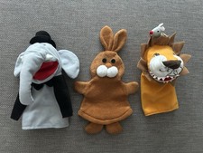 3 Handpuppen aus Plüsch ca