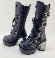 Demonia SINISTER-203 Stiefel Schwarz