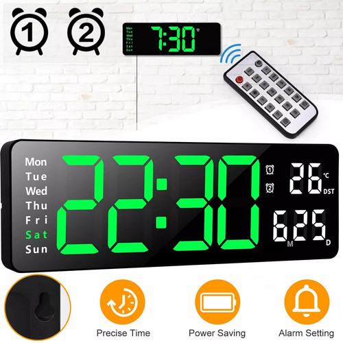 Led digital wanduhr mit - wanduhr, datum