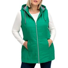 Sheego Damen Steppweste grün