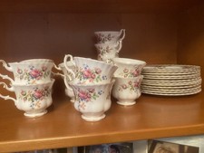 ROYAL ALBERT "MOSS ROSE" KAFFEESERVICE 12 PERSONEN 36 TEILE 