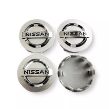 4x 54mm Für Nissan Nabendeckel Felgendeckel Emblem Radkappen Wheel Caps Silber