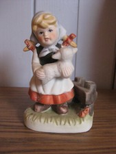 Keramik Figur "Mädchen mit Lamm"