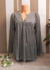 Brian Dales * Designer Schlupf Bluse floral Blümchen 100% Seide * Gr. 38 / 40