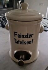 Feinster Tafelsenf - alter Senfspender  Keramik  Senftopf
