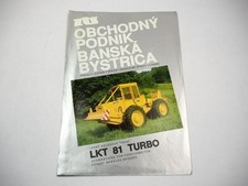 Prospekt ZTS LKT81 Zugmaschine Forst Slowakei Obchodny Podnik Banska Bystrica