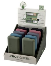 toBox Green Tabak Box Dose Rollbox Drehertasche Feinschnitt Rollbeutel bunt