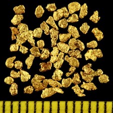 50 Echte Goldnuggets Alaska 1-2 mm 20-23 Karat Barren Münze Schmuck Geschenk