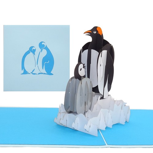 Pop karte pinguine 3d - up,
