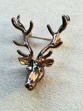 12 Ender Hirsch Brosche Gold