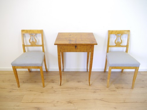 Biedermeier nähtisch tisch - biedermeier,
