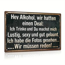 Vintage Metallschild Lustiges