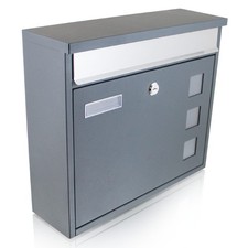 Design Wandbriefkasten Grau