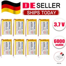 3,7V 6000mAh LiPo-Akku, wiederaufladbar, 1S 3C 105080 Lithium-Polymer-Akku DHL