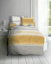 Kaeppel Mako Satin Bettwäsche 2 tlg RV Adonia gold gelb 135 x 200  80 x 80 cm