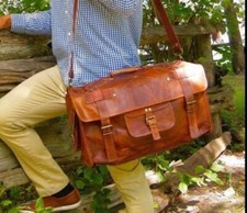 GROSSE VINTAGE ECHTLEDER REISETASCHE REISE WOCHENENDE KABINE SPORT SEESACK HE...