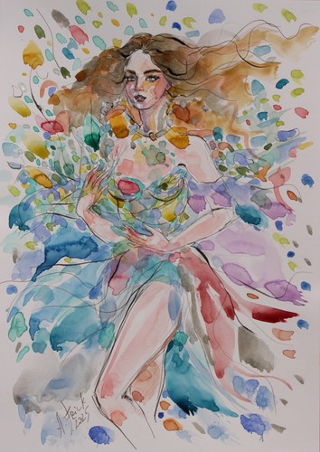 Aquarell aus dem jahre 2025 - aquarell,