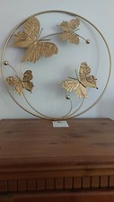 Deko-Wandobjekt "Schmetterlinge,ca.49cm,goldfarbend