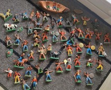 Indianer Cowboys Western  Pferde Figuren Konvolut Spielzeug DDR Sammlung selten