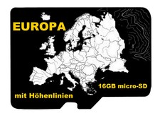 Topografische OSM Karte EUROPA für GARMIN auf mSD mit HÖHENLINIEN