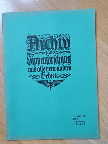 Archiv für sippenforschung - archiv,