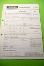 Service Manual-Anleitung für Grundig RC 450,Studio 1500  ,ORIGINAL !