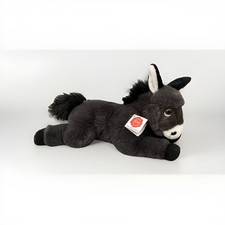 Teddy Hermann Esel liegend 34 cm grau Kuscheltier Plüschtier Stofftier weich
