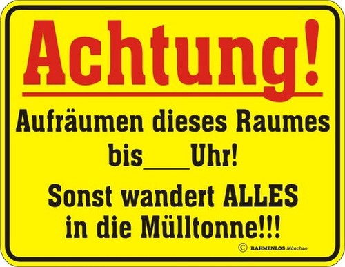 Blechschild schild achtung - schild,