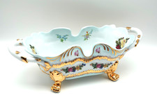 Neundorf Prunkschale große Jardiniere Blumendekor mit Goldbesatz