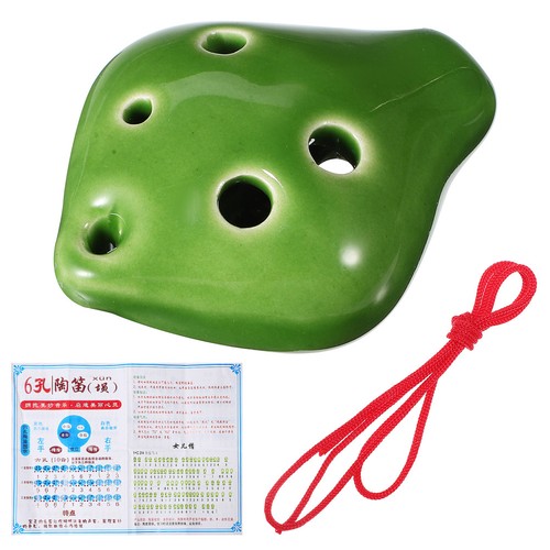 Mini green ceramic - green, ocarina
