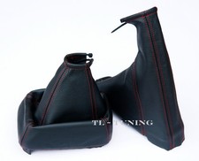 Schaltsack + Handbremssack FADEN ROT passend für OPEL VECTRA A Bj. 88-95 Leder