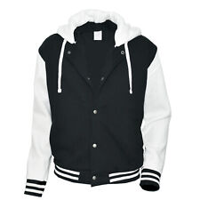 College Jacke mit Kapuze - Kontrastärmel  *021JK