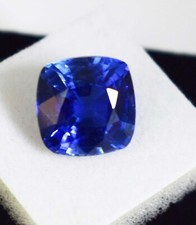 Kissenform Ringgröße Edelstein 8 bis 10 Karat ca. Erde abgebaut blauer Saphir
