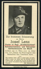 Sterbebild death card - card,
