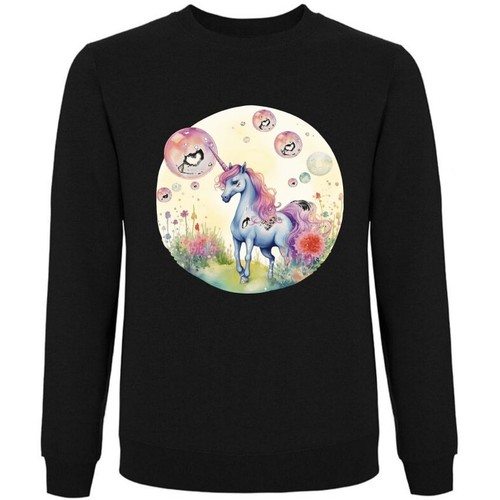 Sweatshirt schwarz einhorn - sweatshirt,