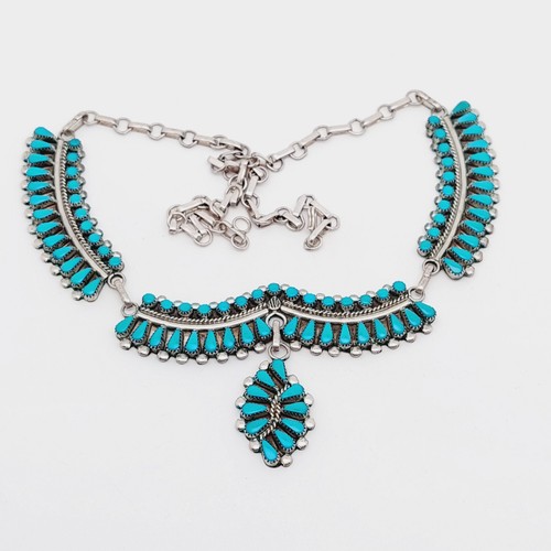 Native zuni türkis halskette - türkis,