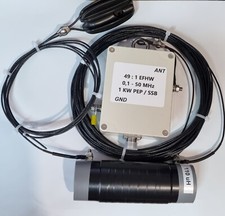 EFHW - 80/ 40/20/17/15/10 m   1 KW PEP  Langdrahtantenne