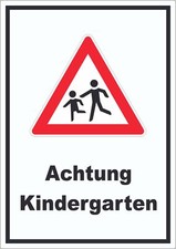 Achtung Kindergarten Aufkleber