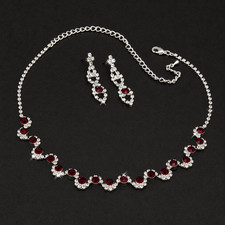 Edles Schmuckset Dunkelrot Rot