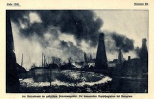 Der Riesenbrand im galizischen Petroleumgebiet Boryslaw Histor. Memorabile 1908