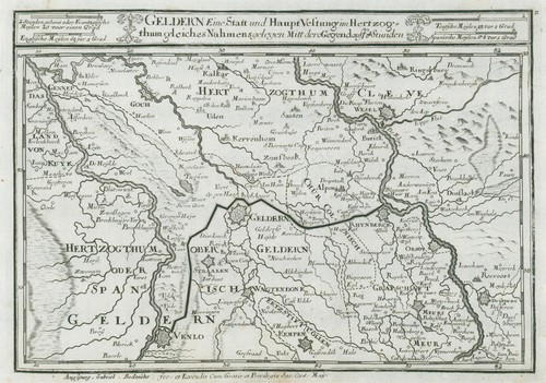 Geldern original kupferstich - geldern,