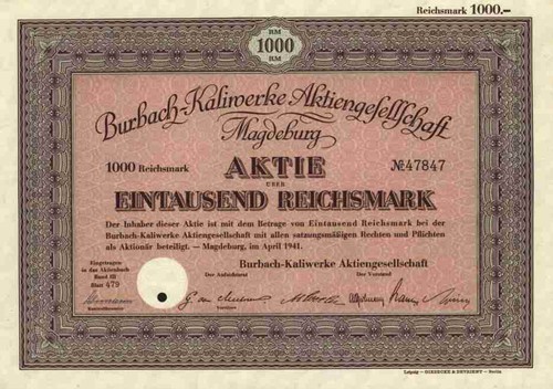 Burbach kaliwerke 1941 - kaliwerke,