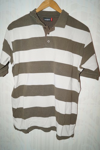 Khaki beige gestreiftes polo - khaki,