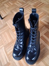 Boots für Damen, Herbst, Winter,  Schwarz,  Dicke Sohle, Größe 38