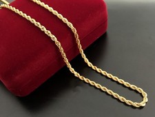 Kordelkette Halskette 2mm Damen Herren Rolled Rosegold 18K vergoldet 60cm