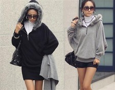 Sweatshirt mit Fellkapuze